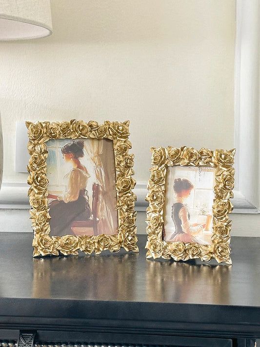 New Pattern Vintage Rose Palace Style Photo Frame Series Bedroom Living Room Desktop Ornament Hanging Decoration Home Decor