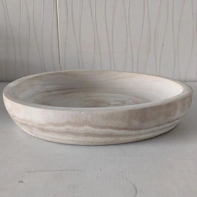Modern Organic Wooden Large Decorative Bowl for Key, Fruit, Coffee Table, Centerpiece Bowl, Rustic Home Decor, Farmhouse