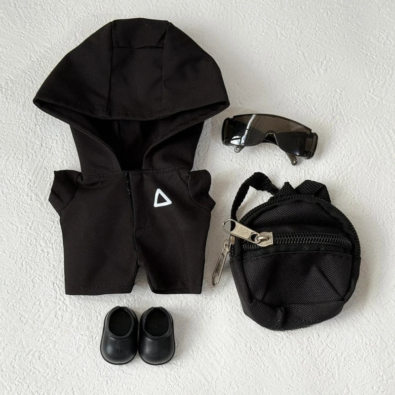 Clothes for Labubu Jackets 17cm Outfit Accessories for The Monster Korea Kpop Idol V1/V3 Commando Jacket Clothing Pendant Mp5