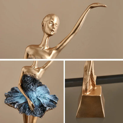 European Style Elegant Ballet Girl Sculpture Decorative Ornaments Living Room Cabinet Decoration Accessories Home Decor Crafts