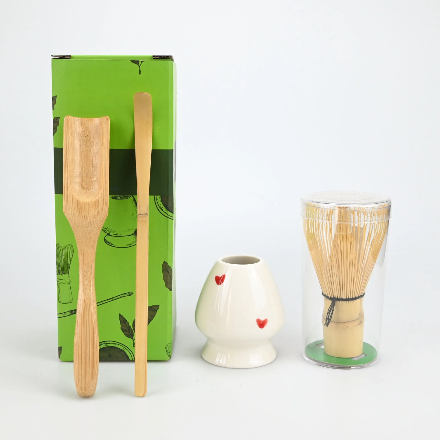 4PCS/Set Japanese-style Matcha Tool Set, Chasen Stand, Tea Scoop, Tea whisk Holder, Bamboo Accessories, Tea Whisking Tools