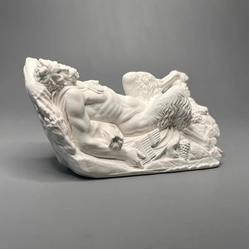 Pan Shen Ancient Greek Myth Sculpture Retro Roman Gypsum Home Decoration Art Figurine Decoration Desk Ornament Birthday Gift