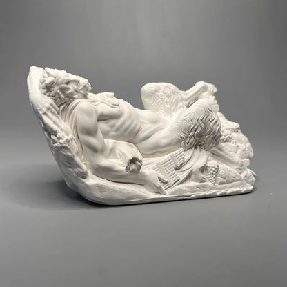 Pan Shen Ancient Greek Myth Sculpture Retro Roman Gypsum Home Decoration Art Figurine Decoration Desk Ornament Birthday Gift