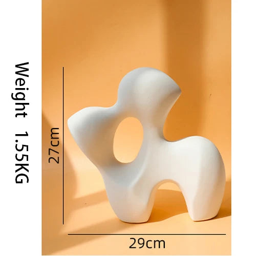 Irregular Rockery Statue Figure Home Decoration Ceramic Ornaments For Living Room Abstract Sculpture Art Office Desk Decor Gifts