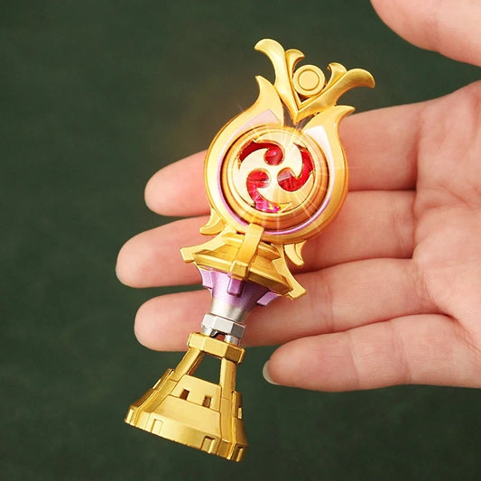Genshin Impact Game Peripherals Beelzeb Electro Gnosis 9cm Kawaii Anime Figurine Anime Colectibles Glitter Weapon Kids Gift Toy