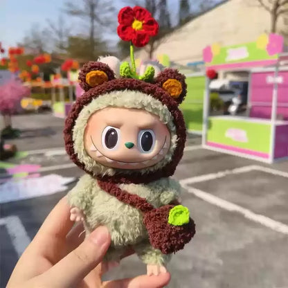 New In Stock V1 V2 Lafufu Clothes Handmade Art Weaving Toys Anime Cute Lafufu Surrounding Toys Gifts Decoration Pendant  Set