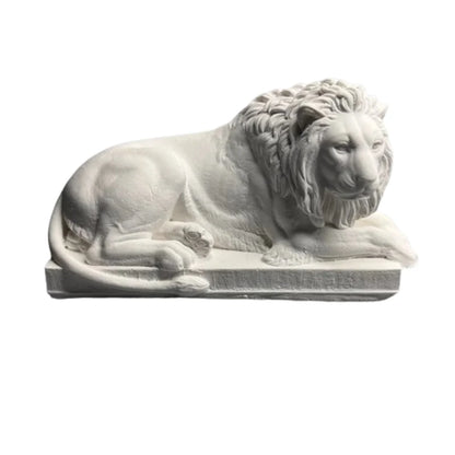 Stone Lion Chinese Style Town House Bonsai Gypsum Decoration Art Figurine, Aesthetic Home, Desktop Book Nook, Sculpture Ornament