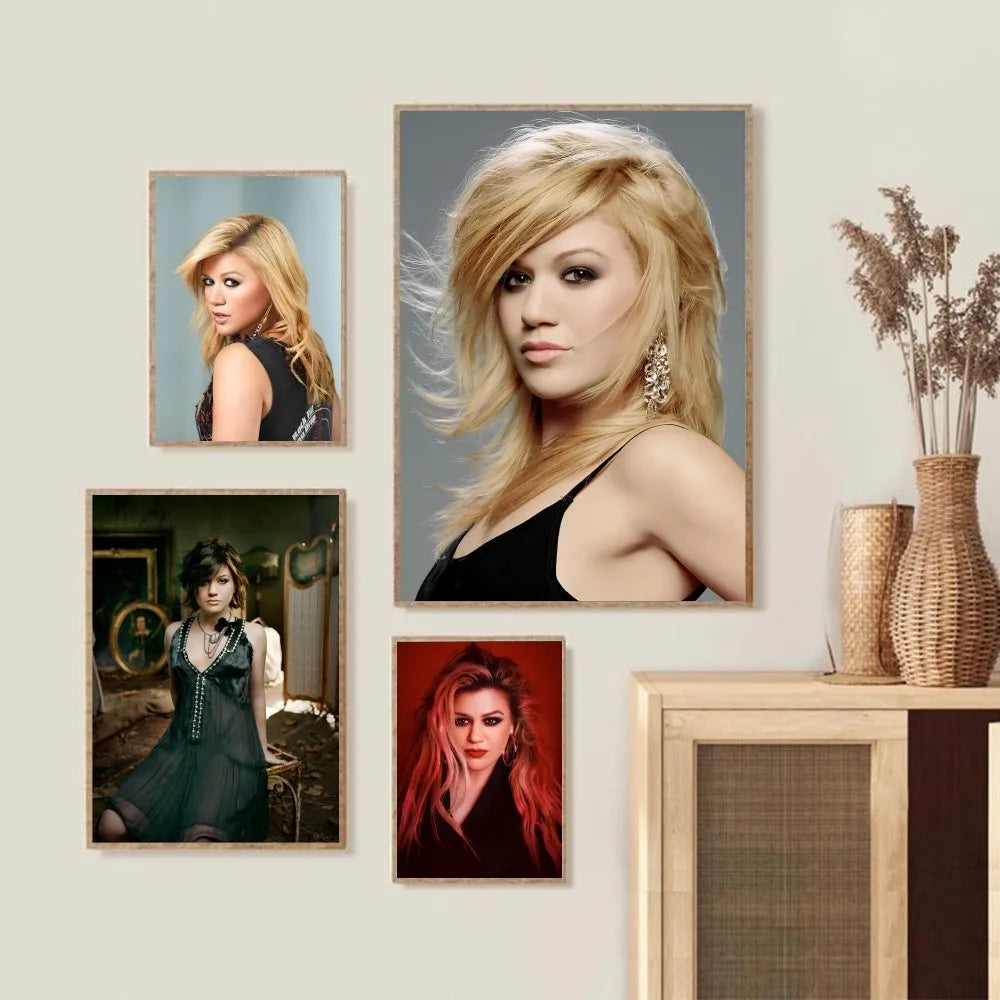Popular Pop Singer-Kelly Clarkson Poster Wall Art Home Decor Room Decor Digital Painting Living Room Restaurant Kitchen Art
