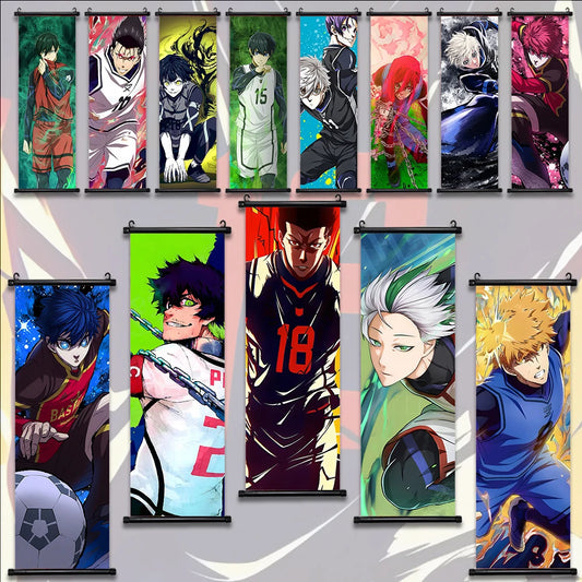 BlueLock Anime Poster Canvas Soccer Design Character Gift Home Decor Modern Wall Hanging Decorative Artwork Living Room Bedroom