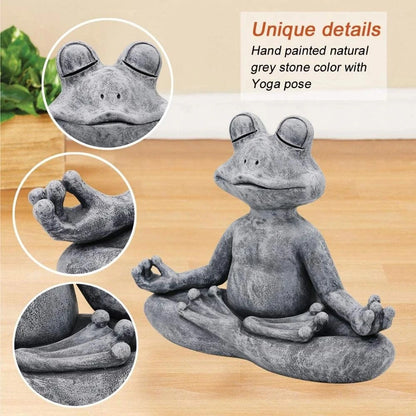 Frog Figurine Resin Zen Yoga Frog Jardin Statue Garden Decoration Outdoor Sculpture Home Decor Indoor Ornaments