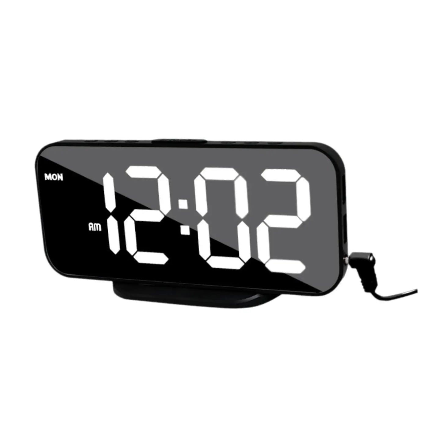 Digital Alarm Clock Bedside Clock Double USB Ports Multifunctional