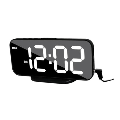 Digital Alarm Clock Bedside Clock Double USB Ports Multifunctional
