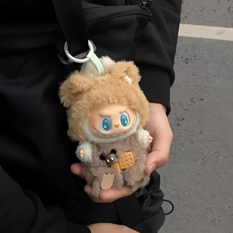 New Hot Lafufu  Dolls Sitting Party Clothing Outfit 17cm Mini Plush Doll'S Clothes Bear Rabbit Bib Pants Overalls Accessories