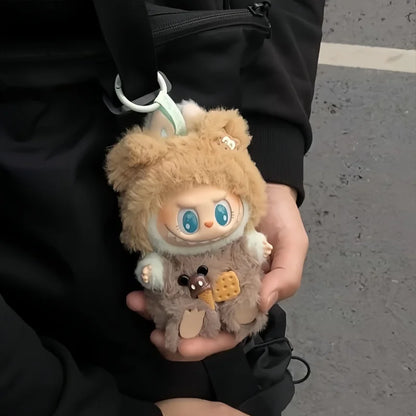 New Hot Lafufu  Dolls Sitting Party Clothing Outfit 17cm Mini Plush Doll'S Clothes Bear Rabbit Bib Pants Overalls Accessories