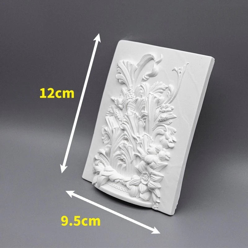 Gypsum Three-Dimensional Relief Hanging Picture Frame Picture Heart Porch Home Decoration Luxury Art Figurine Decor Ornament