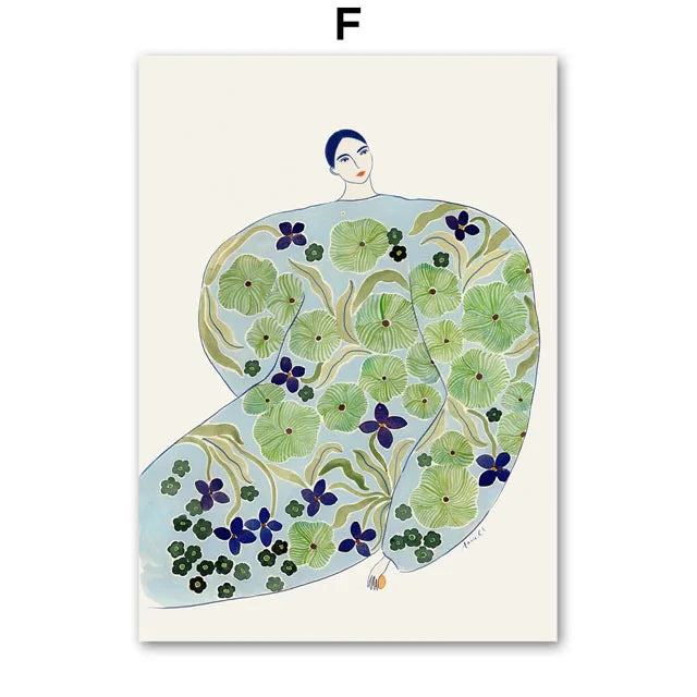 Abstract Girl Hand Fruit Flower Leaf Vase Wall Art Canvas Painting Nordic Posters And Prints Wall Pictures For Living Room Decor