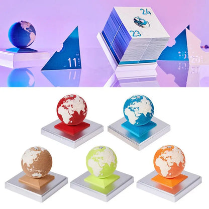 3D Notepad Stereo Earth Desk Calendar Memo Pad Earth Model Sculpture Gift 3D Memo Pad Block Notes Offices Paper Notes Decor