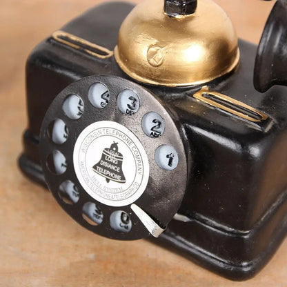 Europäische Retro-Telefon mit Wählscheibe, Kunsthandwerk, Café-Shop, Wohnzimmer, Fotografie, Schieß-Requisiten, Heimdekoration, Vintage-Bürotisch-Ornamente
