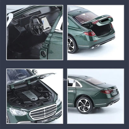 1:24 Scale Maybach S400L GLS600 Alloy Cars Models Toys Wheel Pull Back Vehicles Model Sound Light Toy Cars Boys Festival Gifts