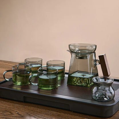 Faire Tasse Glas hochwertiger verdickter Teeteiler Teefilter ein Tee Meer kleines grünes orangefarbenes Teeglas Teeset männliche Tasse
