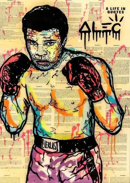 Boxing Mike Tyson Wall Art Painting Star Posters Prints Canvas Painting Print Pictures for Living Room Decoration Cuadros