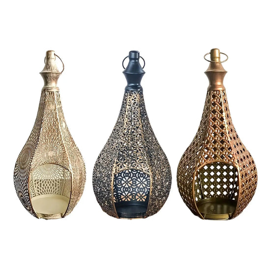Decorative Candle Holder Tabletop Ornament Metal Vintage Hanging Candle Lantern