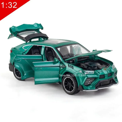 1:32 Scale Lambor URUS Sian Metal Model Car Diecast Toys Doors Opened Sports Car Music Light Vehicles Toy Boys Collectible Gifts