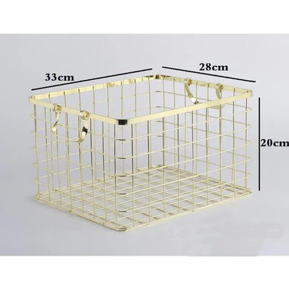 Nordic Style Metal Utility Storage Bin Laundry Basket , 2 Color -