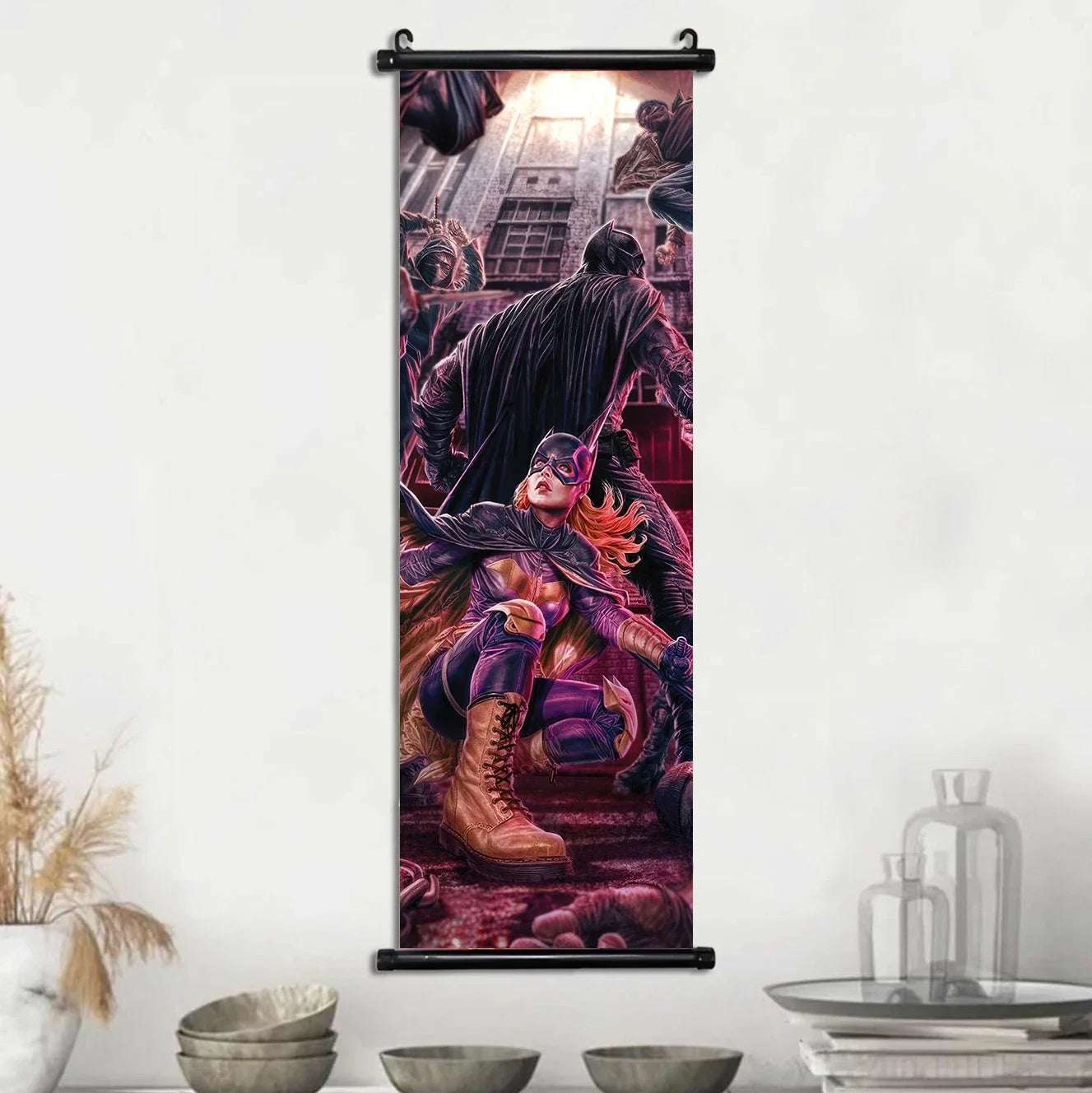 DC Batman Hanging Scroll Poster Movie Wallpaper Wall Artwork Canvas Painting Home Decoration Art Print Bedroom Decor Gift