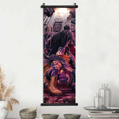 DC Batman Hanging Scroll Poster Movie Wallpaper Wall Artwork Canvas Painting Home Decoration Art Print Bedroom Decor Gift