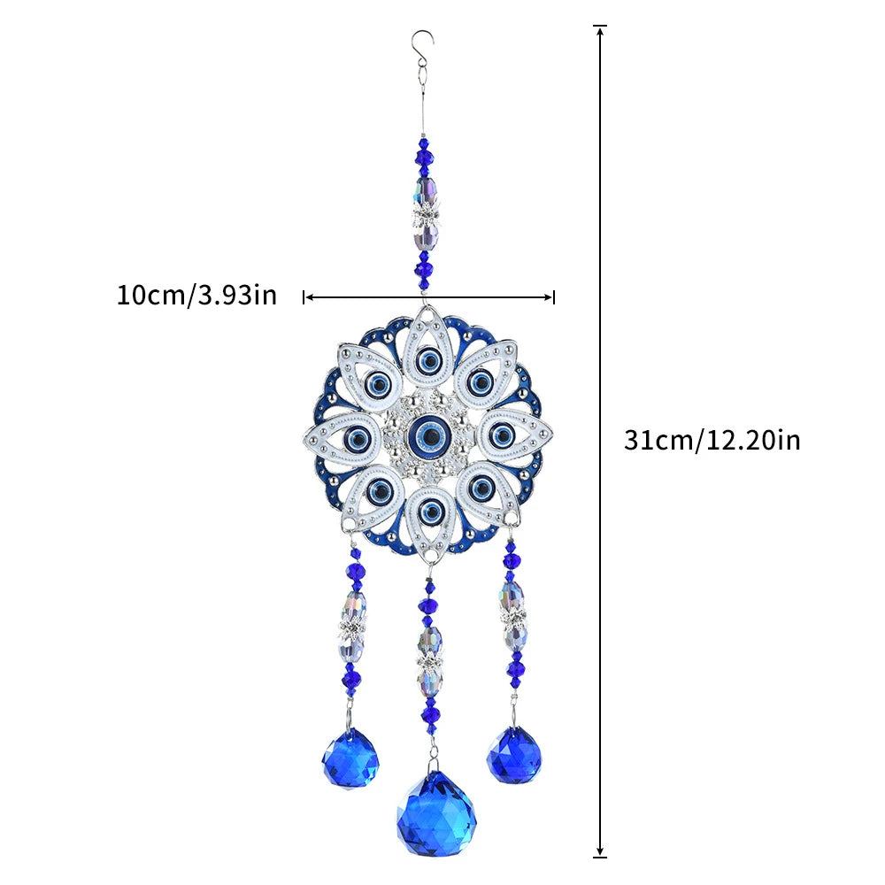 Sun Catcher Crystal Suncatcher Hanging Glass Prisms Wind Chimes Light Catcher Butterfly Wind Pendants for Car Garden Decorations
