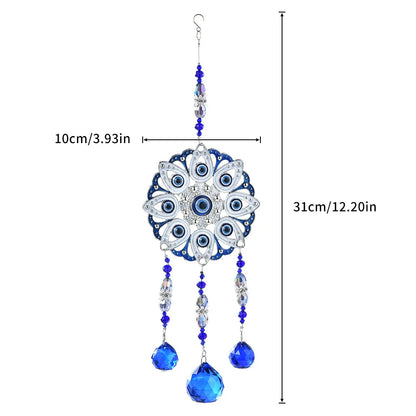 Sun Catcher Crystal Suncatcher Hanging Glass Prisms Wind Chimes Light Catcher Butterfly Wind Pendants for Car Garden Decorations