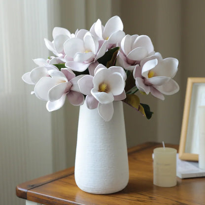 33CM New Chinese Style Artificial 3-Branch Bundle Magnolia Flower Home Decoration Living Room Dining Table Decoration