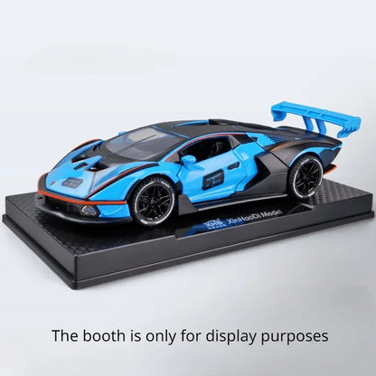 1:32 Scale Lambor SCV12 Alloy Car Toy Metal Diecast Model Vehicle with Light Sound Pull Back Function Sport Car for Boy Gifts