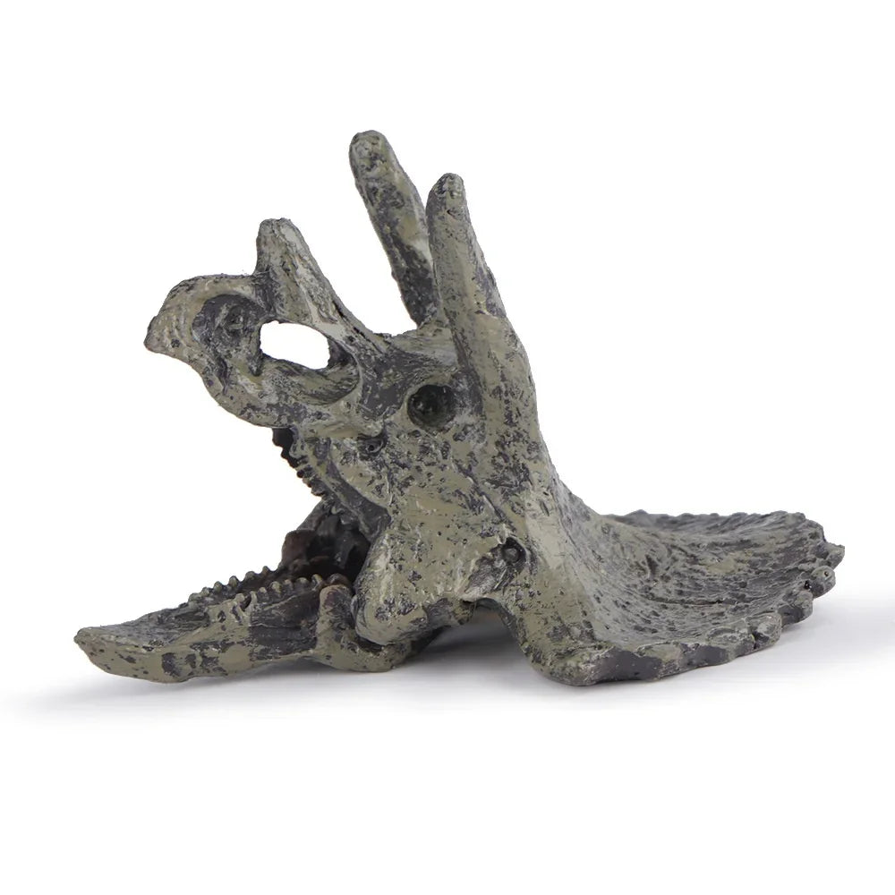 Resin Animal Head Bone Skull Statue for Lizards Terrarium Reptile Hide Cave Aquarium Fish Tank Landscape Decor Ornament