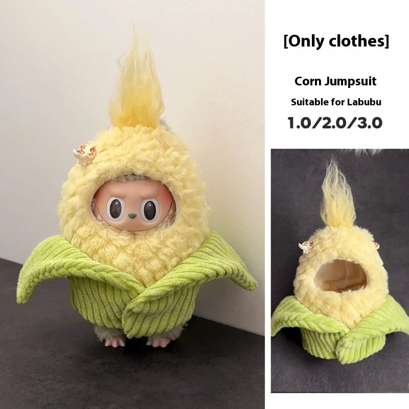 In Stock For 17 Cm V1/V2/V3 Ropa Lafufu Clothes Fried Shrimp Onesie Explosion Cute Animal Clothes Outfit Display Kawaii Gift