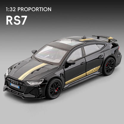 1:32 Scale RS7 Metal Toys Diecast Models Cars 6 Doors Opened Rubber Tires Vehicles Collection Toy for Children Festival Presents