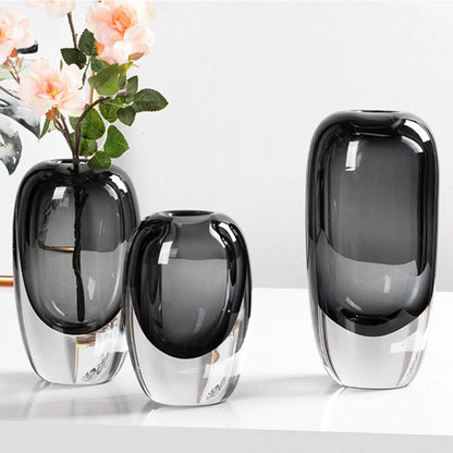 Transparent Glass Vase Crystal Flower Hydroponic Vase Modern Indoor Room Decor Decorative Vases for Living Room Table Decoration