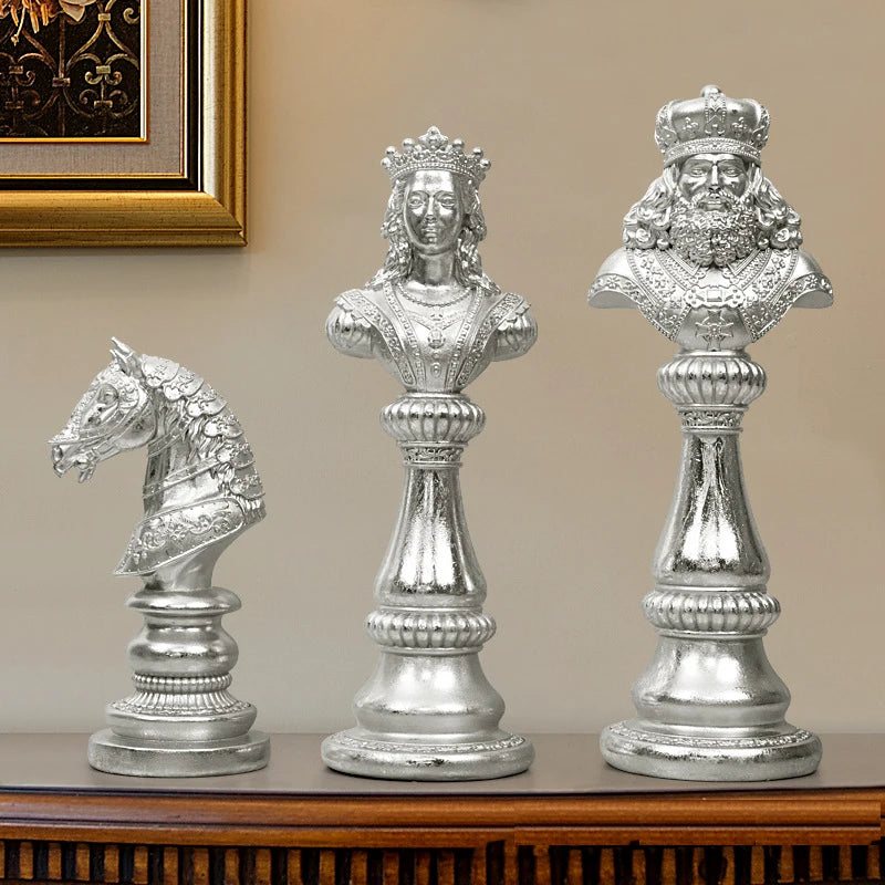 Sculptures et figurines, décoration de maison, Statue décorative moderne pour salon, bureau, Table, échecs roi, livraison directe