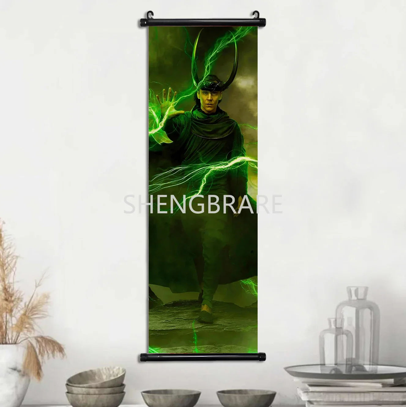Marvel The Avengers Movie Loki Hanging Scroll Poster Artwork Home Decoration Decor Avengers Wallpaper Canvas Painting Print Gift