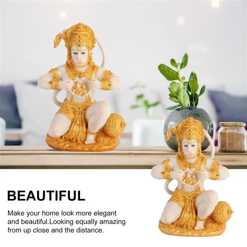 1 pc Hanuman Buddha Monkey God Figurine Southeast Asian Style Home Sculpture Lord Hanuman Statue Buddha Figurine Ornament
