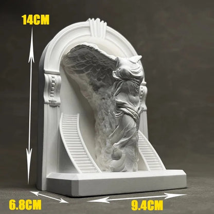 Victory Goddess Statue Desktop Sculpture Decor for Home Office  Aroma Stone Art Luxury Bookcase Wine Cabinet Decorative Gift