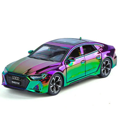 1:32 Scale RS7 Models Toys Cars 6 Doors Opened Miniature Supercar Rubber Tires with Light Music Vehicles Boys Decoration Gifts