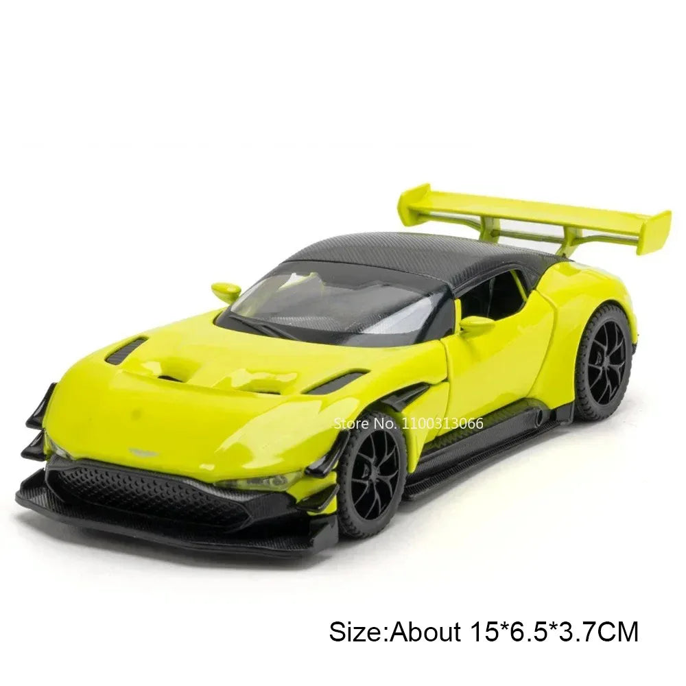 1:32 Alloy Valkyrie Vulcan Toys Models Cars Wheel Pull Back Miniature Car with Light Music Supercar for Boys Collection Gifts