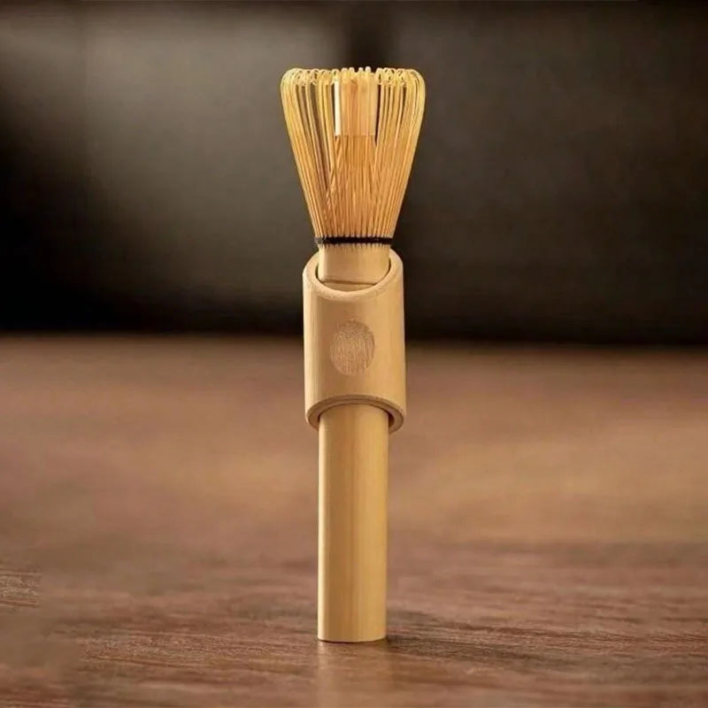 Handmade Golden Bamboo Matcha Whiskey, Traditional Japanese Matcha Blender - Tea Set Made from Durable and Sustainable Organic B