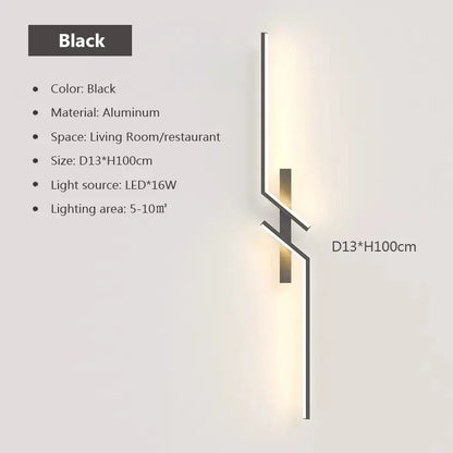 Modern LED Wall Lamp for Living Room TV Sofa Lobby Background  Bedroom Bedside Wall Lights Indoor Sconce Decor Lighting Fixture