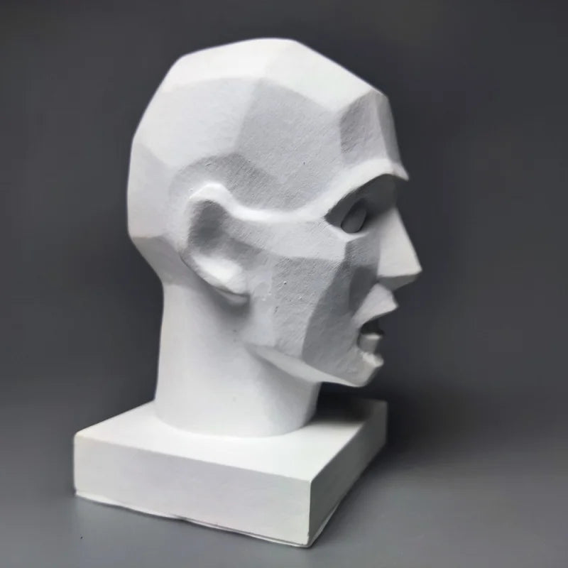 Portrait Model Teaching Aids Sketch Plaster Figure Sculpture Art Ornaments Interior Art Living Room Figurines Desktop Decor Gift