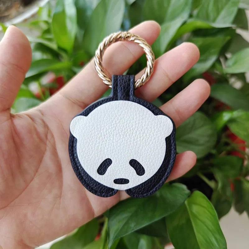 Magnetic Hat Clip for Travel On Bag Backpack Cute Panda PU Leather Hat Holder Hands-free Magnet Hat Keeper Clip for Handbag
