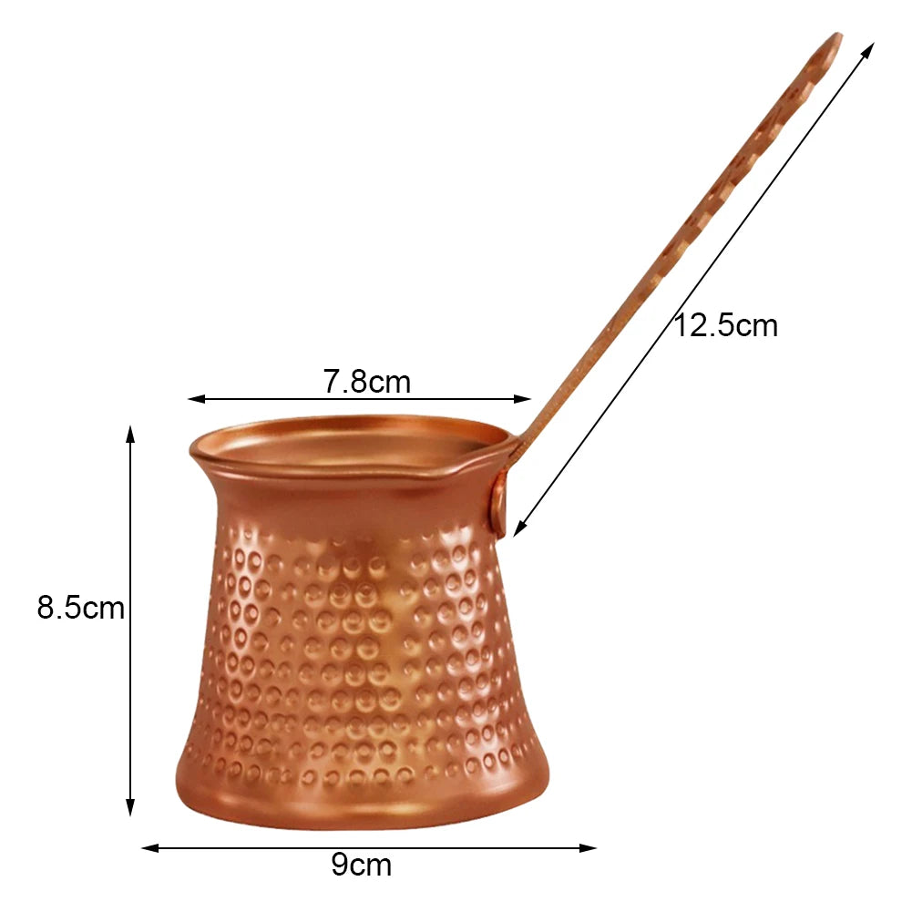 350ml Turkish Copper Coffee Pots With Handle Chocolate Milk Butters Warmer Heaters Pot Coffee Utensils For Making Coffee
