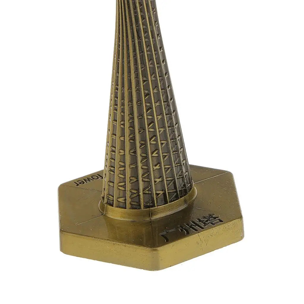 20cm China Canton Tower Figurine Model Guangzhou Tower Statue Shelf Deco